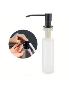 Dispenser De Embutir Preto Porta Detergente Dosador Aço Inox Brinovar